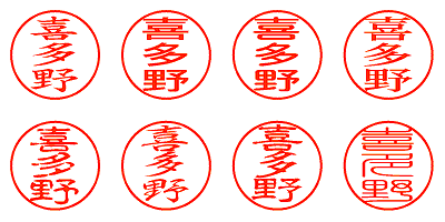 喜多野 - シャチハタ