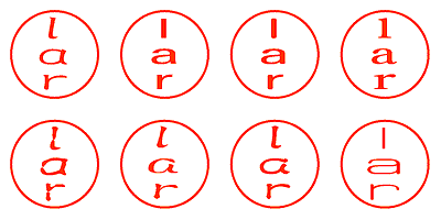 ｌａｒ - シャチハタ