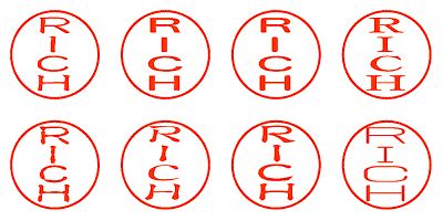 シャチハタ（RICH）角ゴシック体