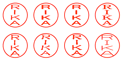 シャチハタ（RIKA）角ゴシック体